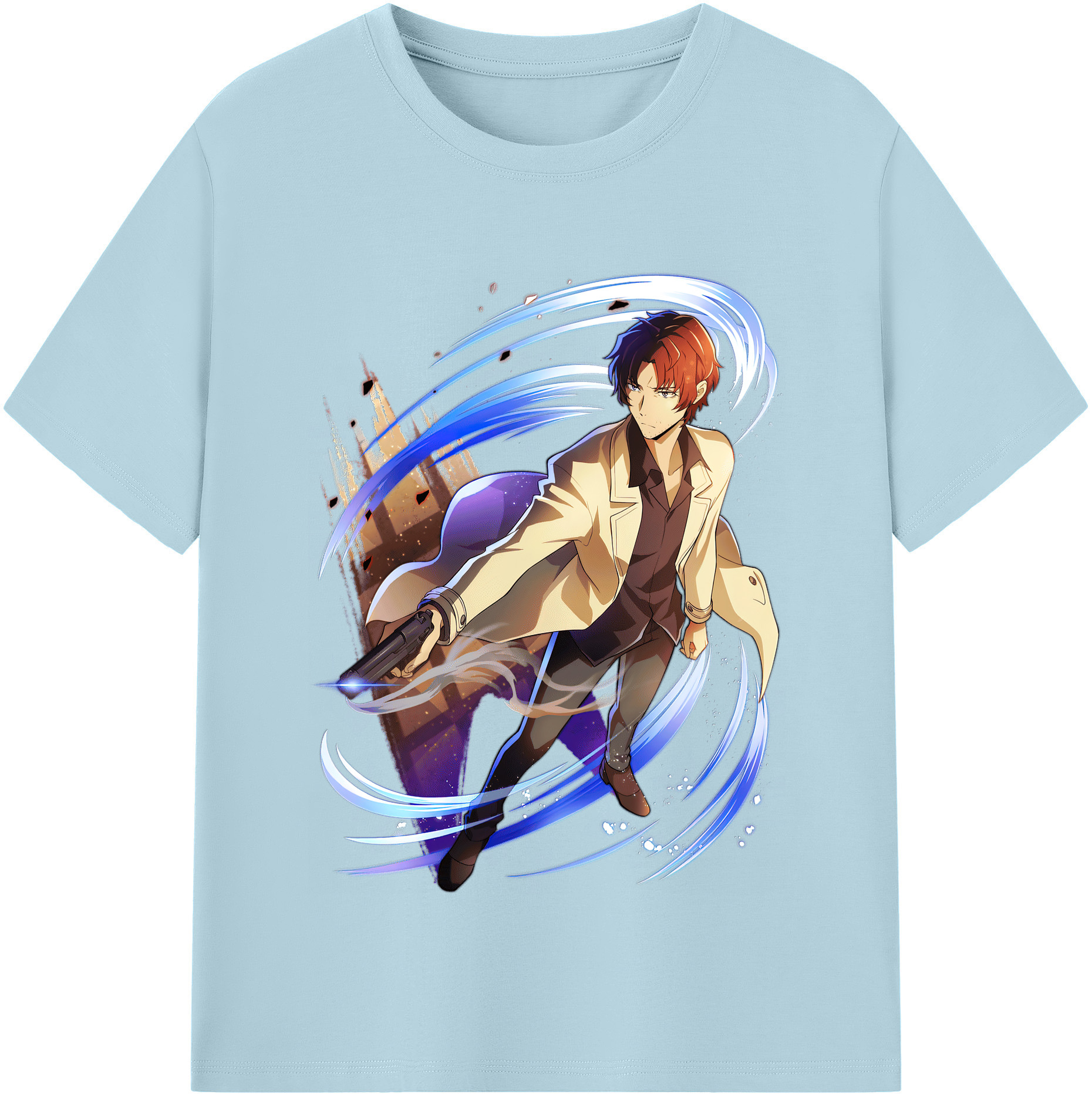 （画像用） 文豪ストレイドッグス Bungo Stray Dogs 綿100％半袖Tシャツ（フロントプリント）